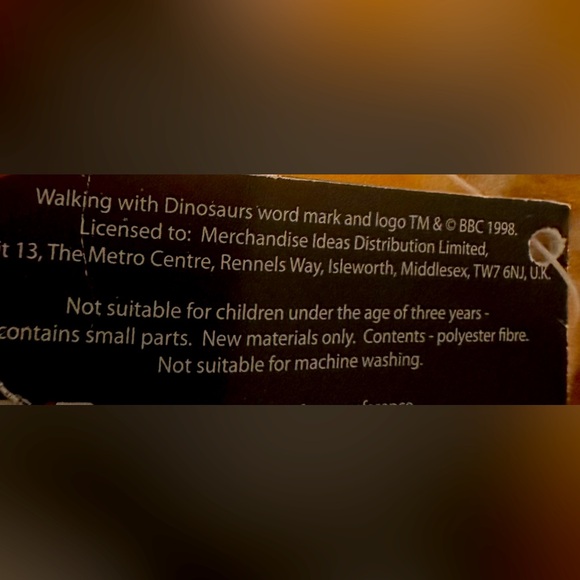 NWT Walking with Dinosaurs Large Tyrannosaurus Rex Plush Toy 1998 16” HTF T-Rex - Picture 6 of 6